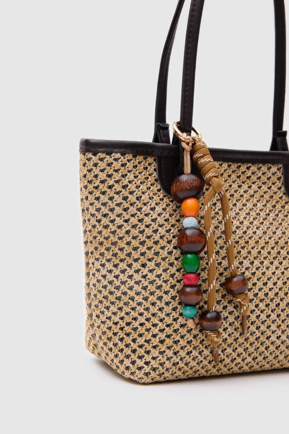 straw shoulder bag straw shoulder bag in brown