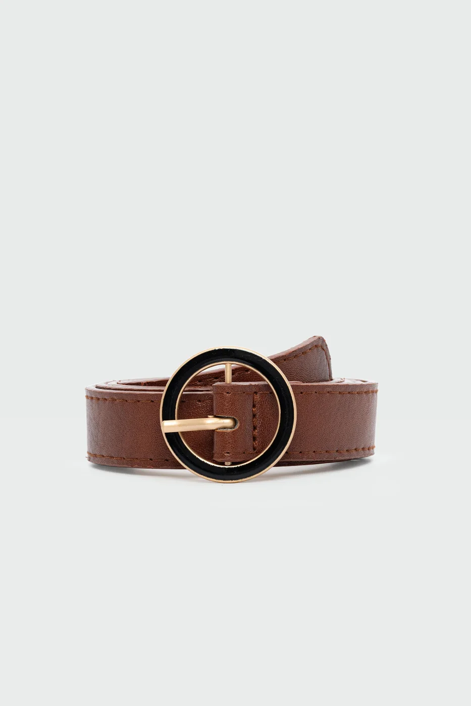 faux leather belt faux leather belt in brown