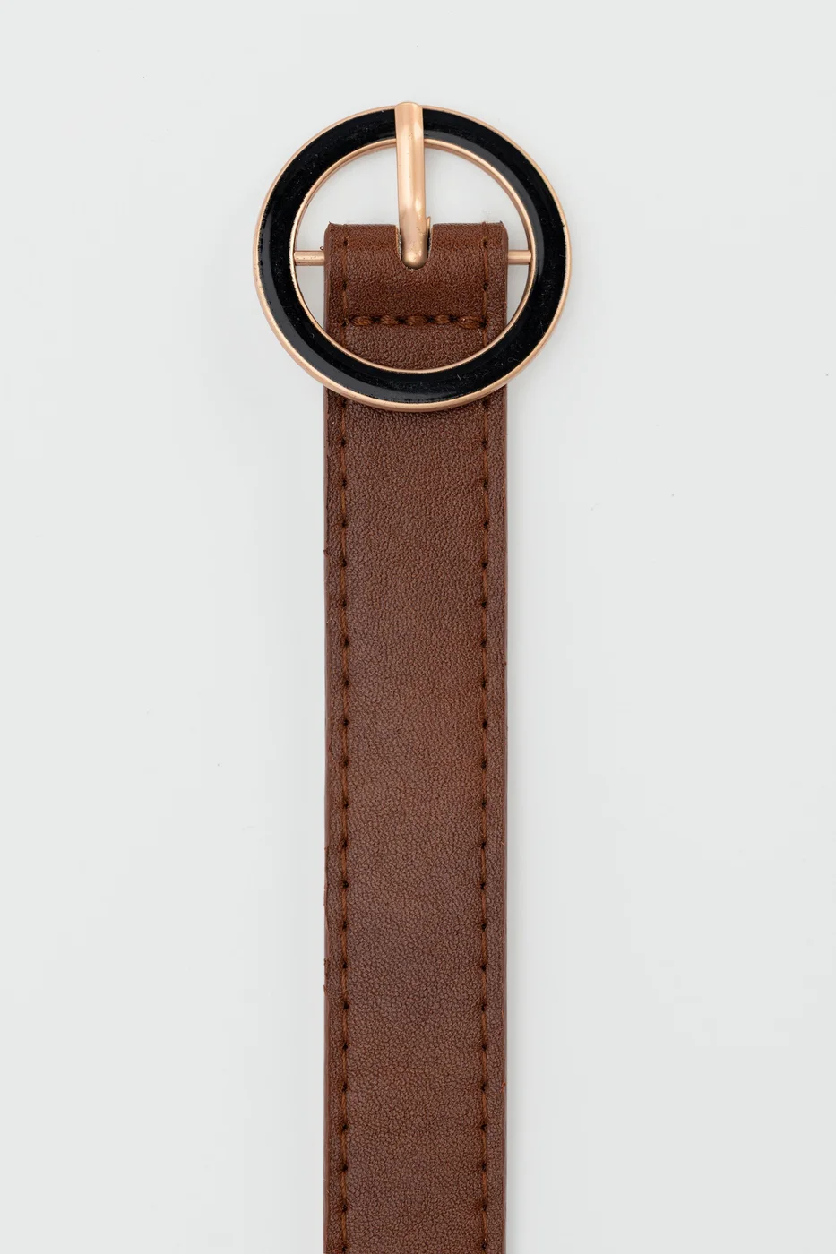 faux leather belt in brown