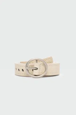 perforated faux leather belt perforated faux leather belt in cream