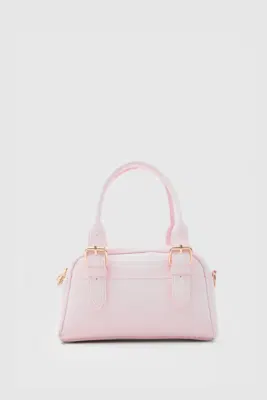 Faux leather crossbody bag in blush pink