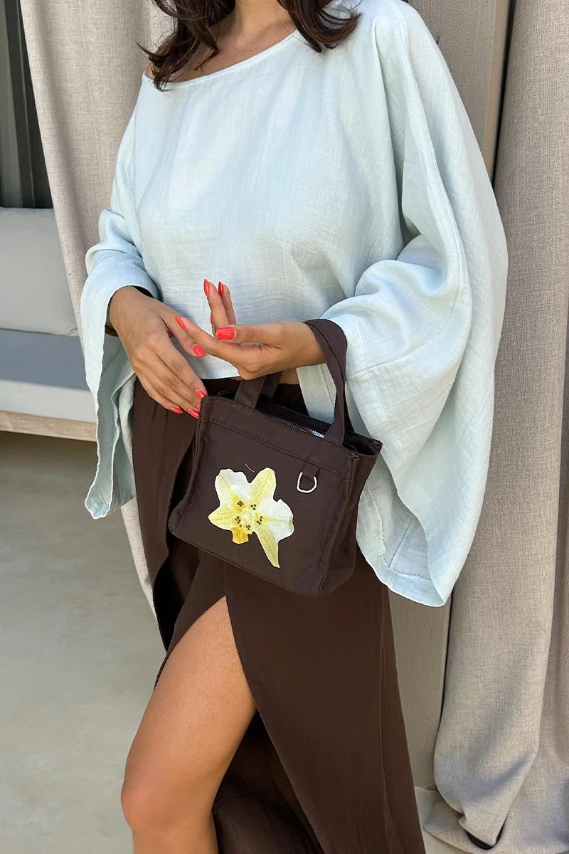 canvas crossbody bag stylish accessory in brown