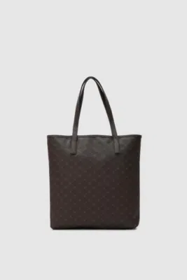 Faux leather shoulder bag for versatile styling Faux leather shoulder bag for versatile styling in dark brown