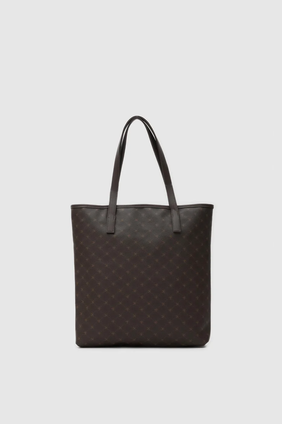 Faux leather shoulder bag for versatile styling in dark brown