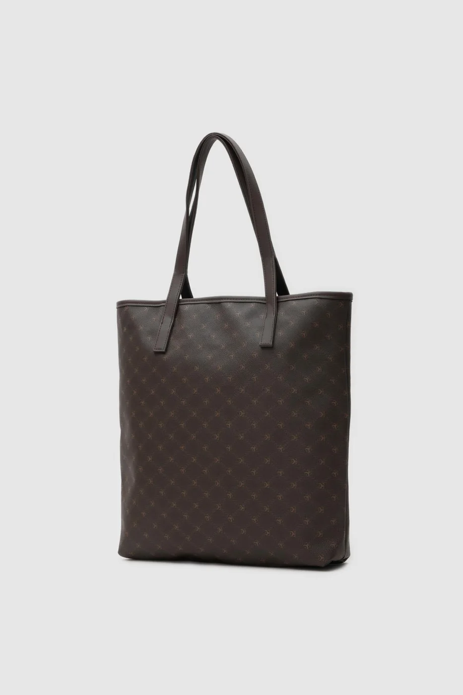 Faux leather shoulder bag for versatile styling in dark brown