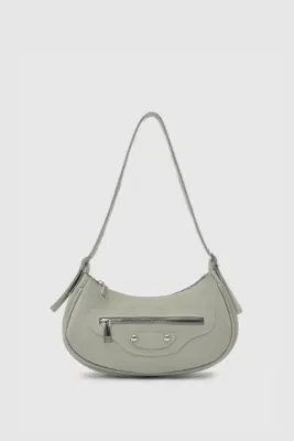 faux leather crossbody bag in mint