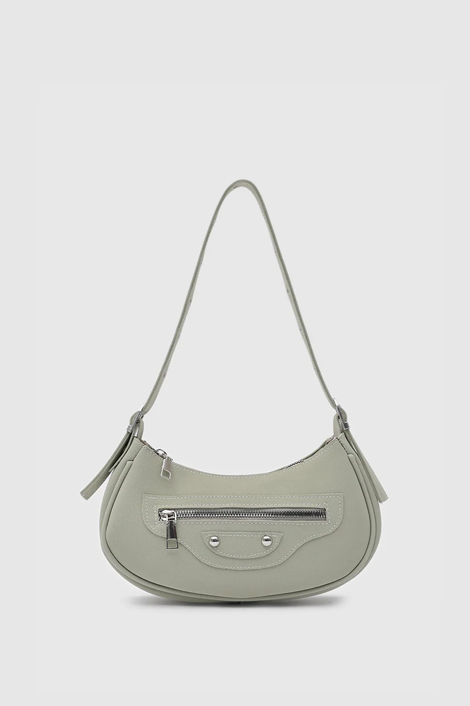 faux leather crossbody bag in mint