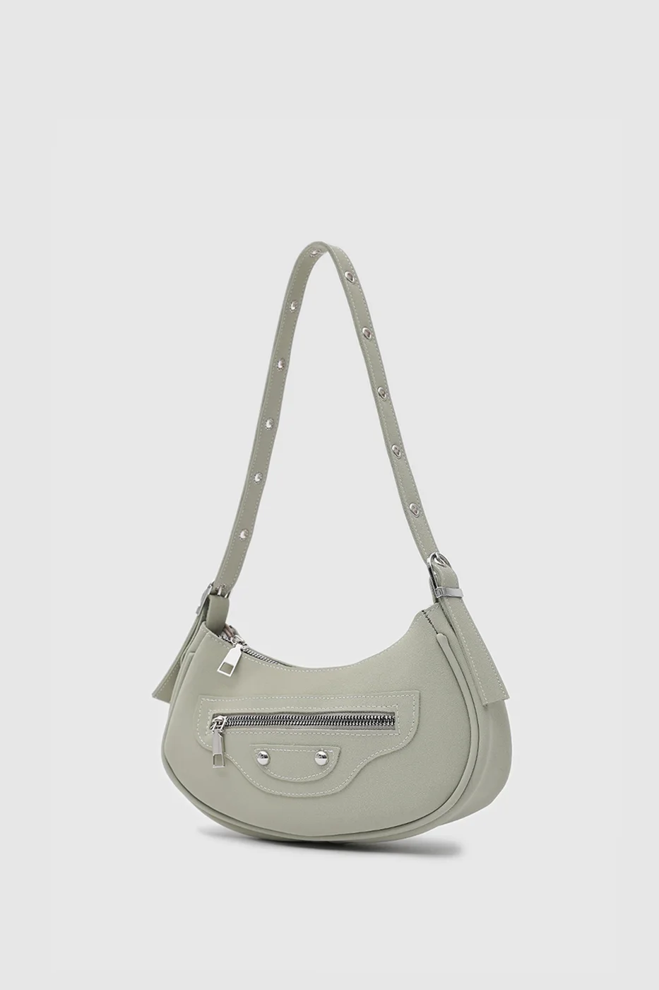 faux leather crossbody bag in mint