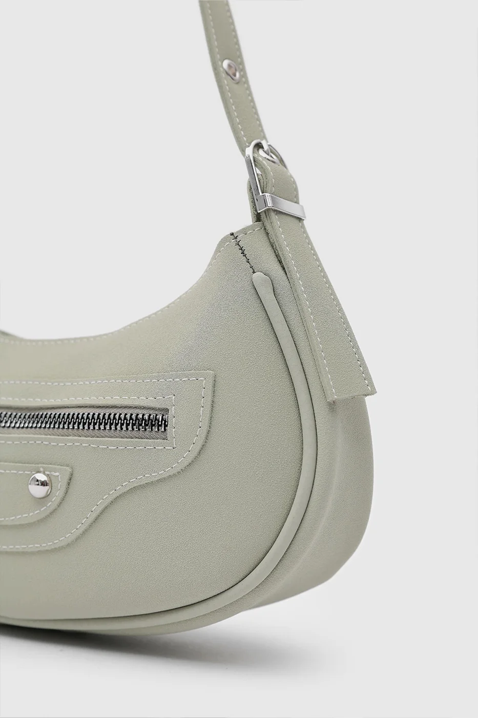 faux leather crossbody bag in mint
