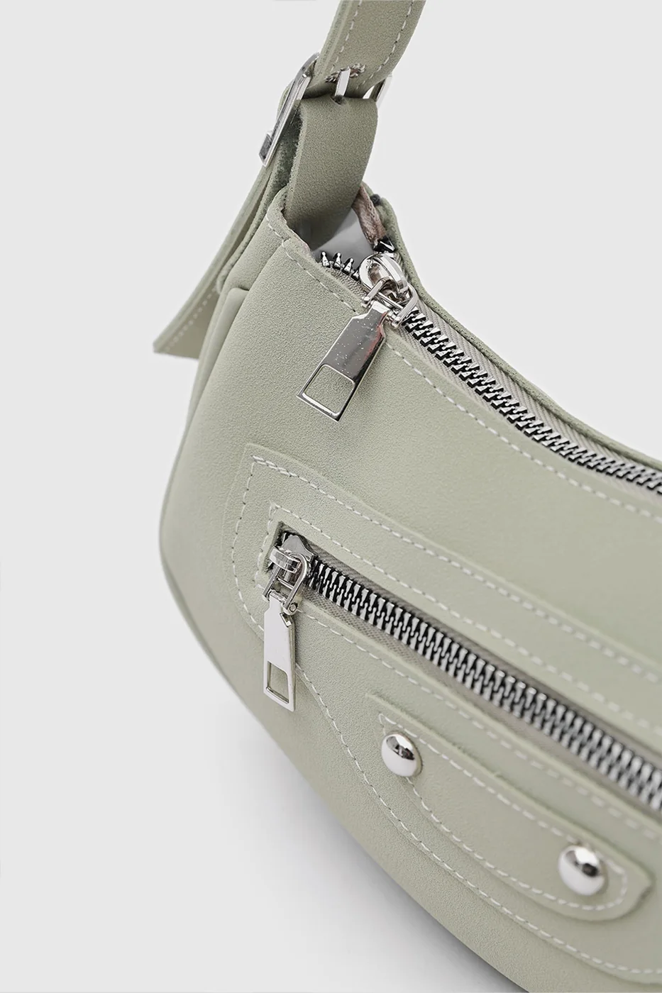 faux leather crossbody bag in mint