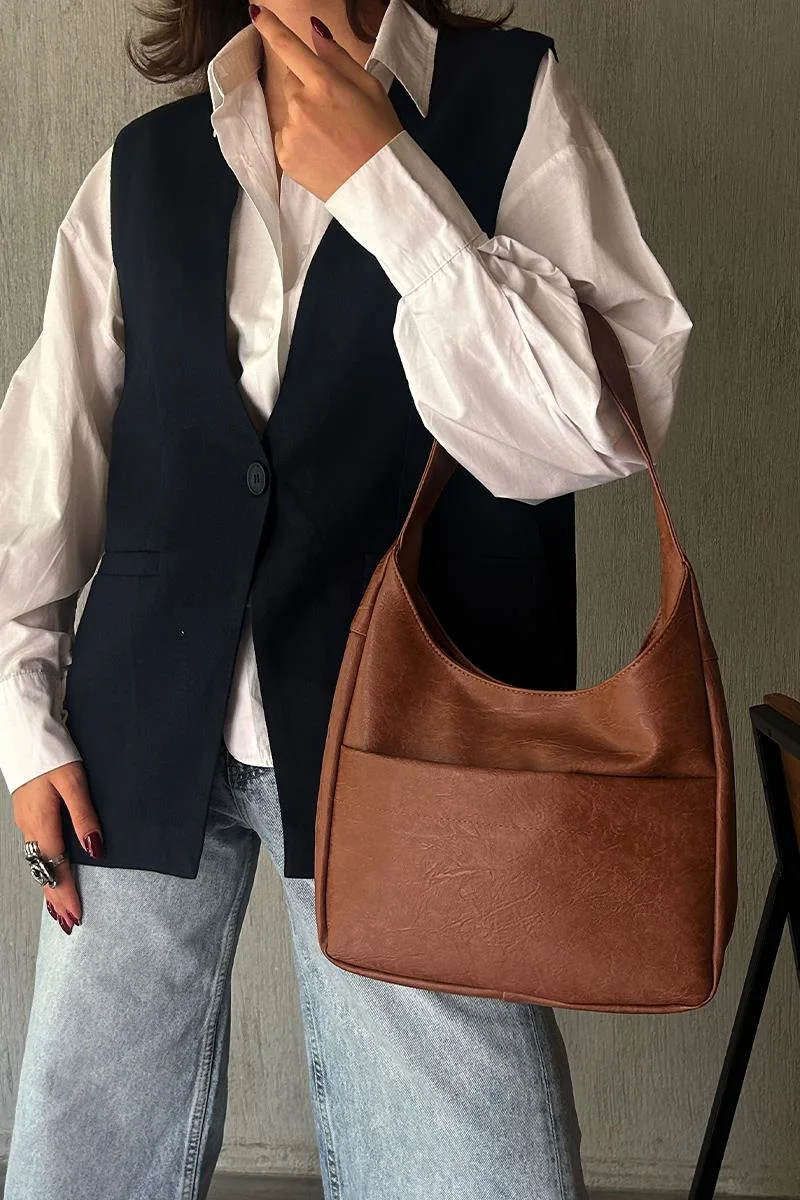 Faux leather shoulder bag Faux leather shoulder bag