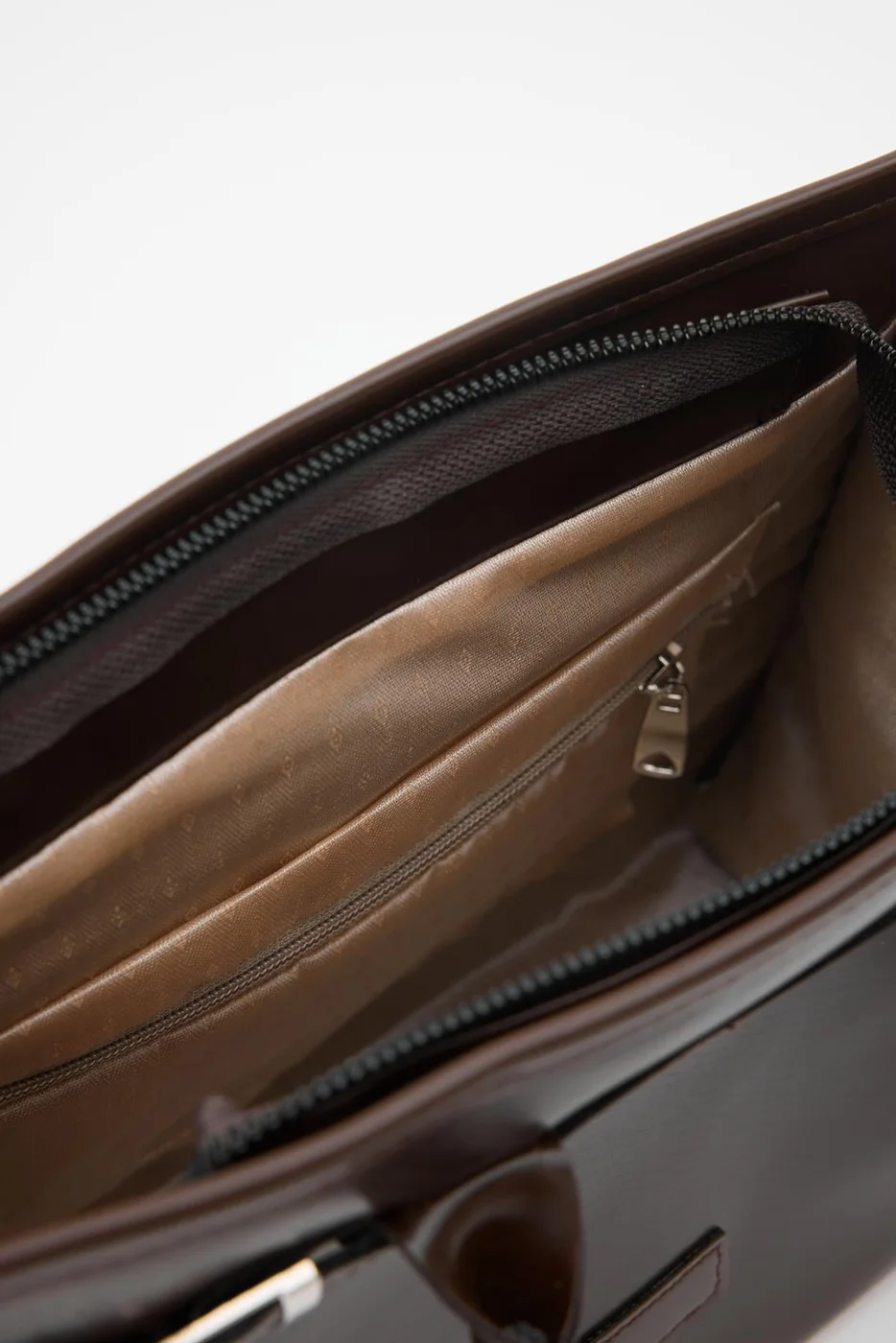 faux leather shoulder bag faux leather shoulder bag in dark brown