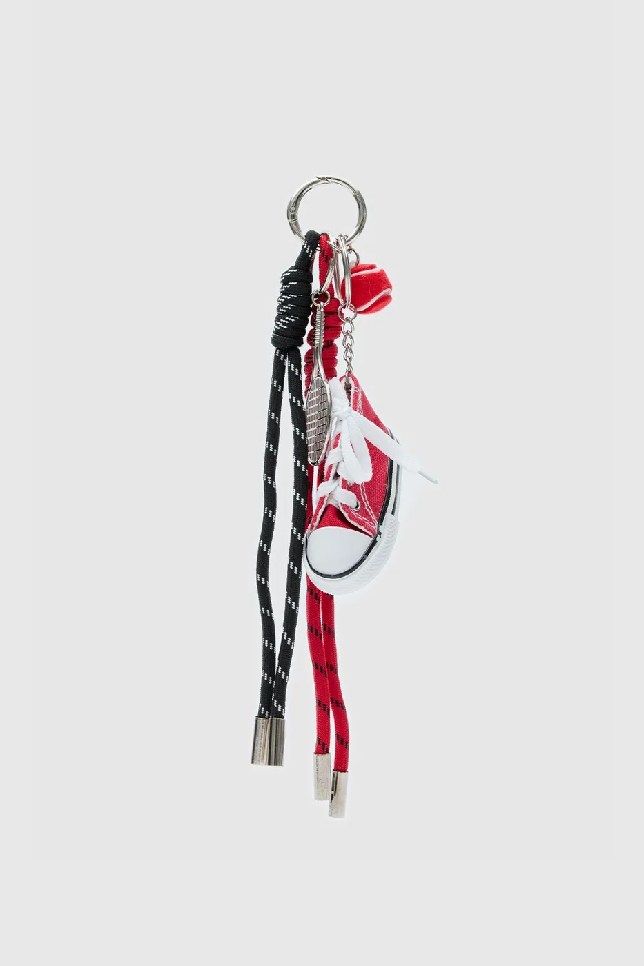 Bag charm with shoe detail in red