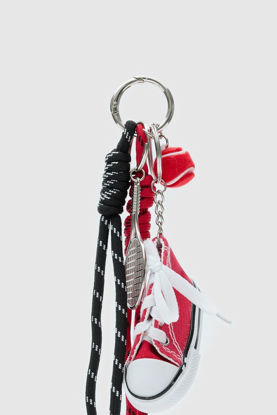 Bag charm with shoe detail in red