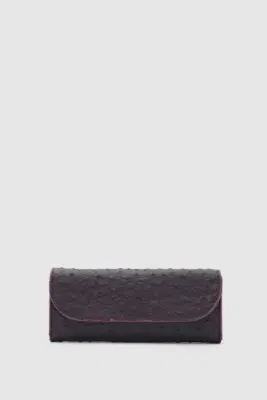 Faux leather wallet for women in burgundy