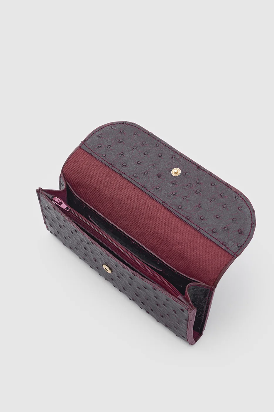 Faux leather wallet for women in burgundy