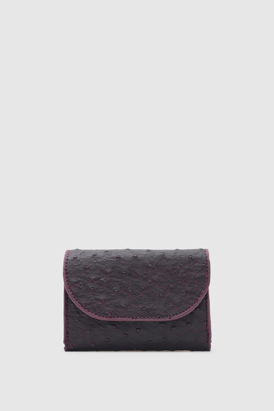faux leather wallet in burgundy