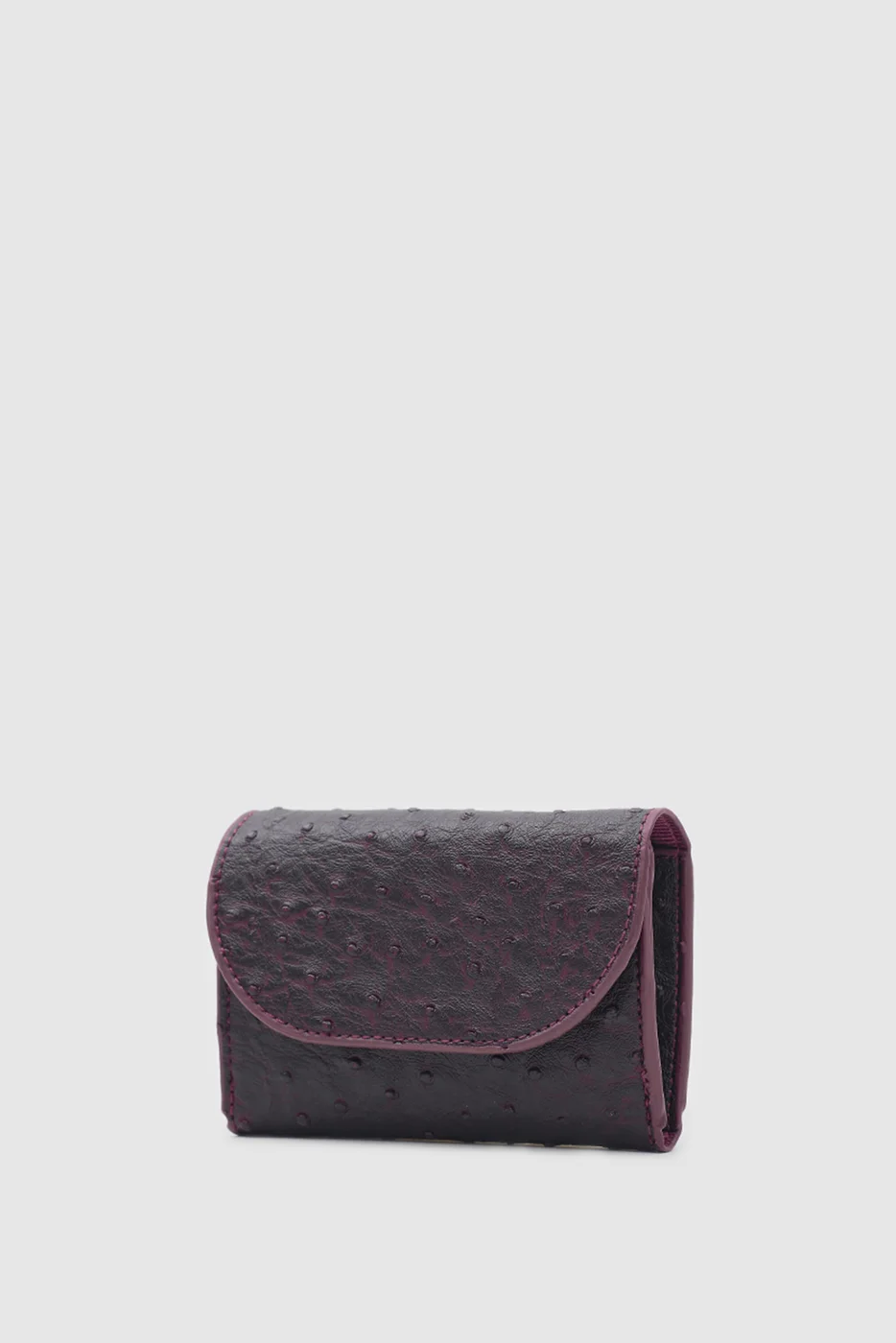 faux leather wallet in burgundy