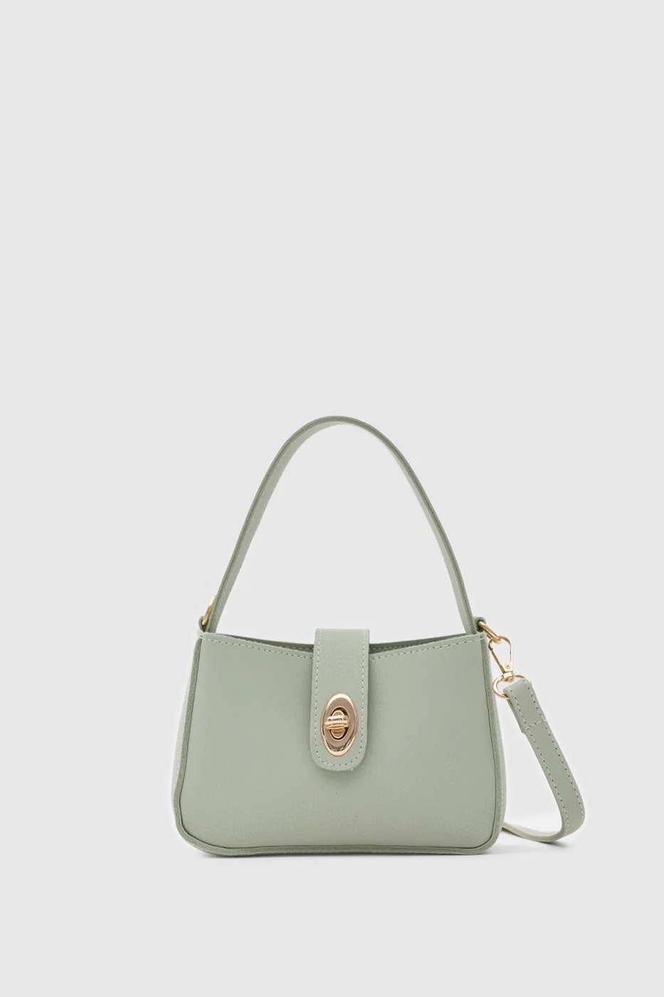 Faux leather crossbody bag in mint