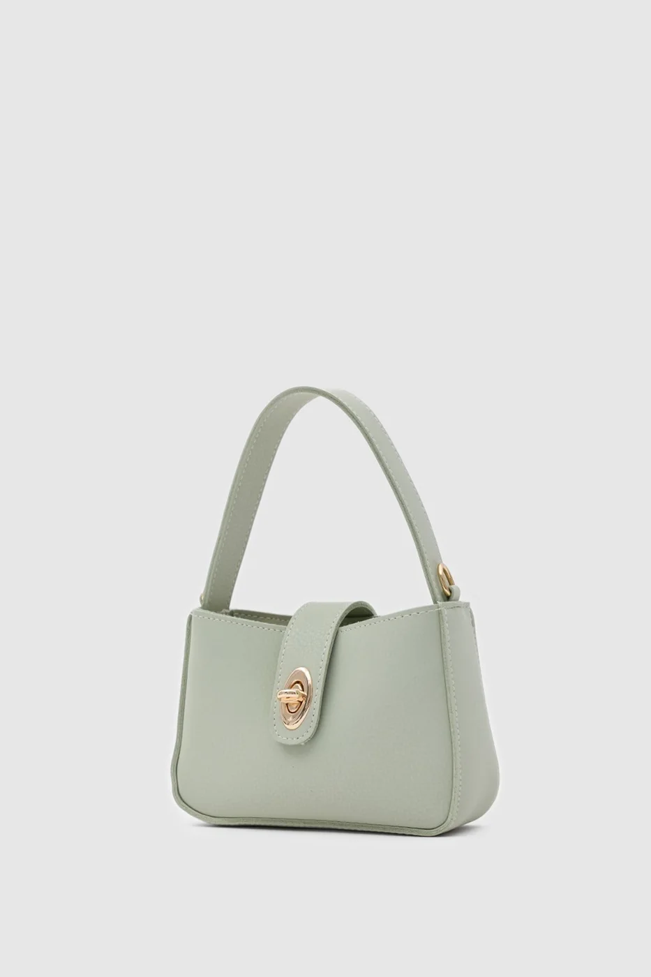 Faux leather crossbody bag in mint