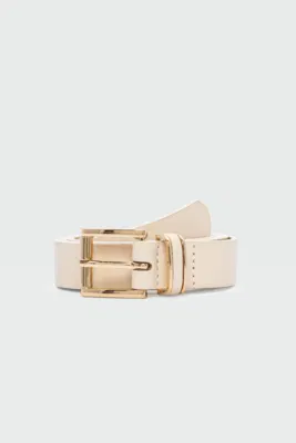faux leather belt faux leather belt in cream