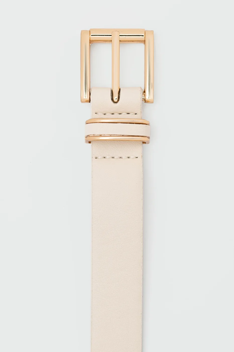 faux leather belt in cream