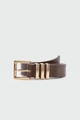 faux leather belt with square buckle faux leather belt with square buckle in brown