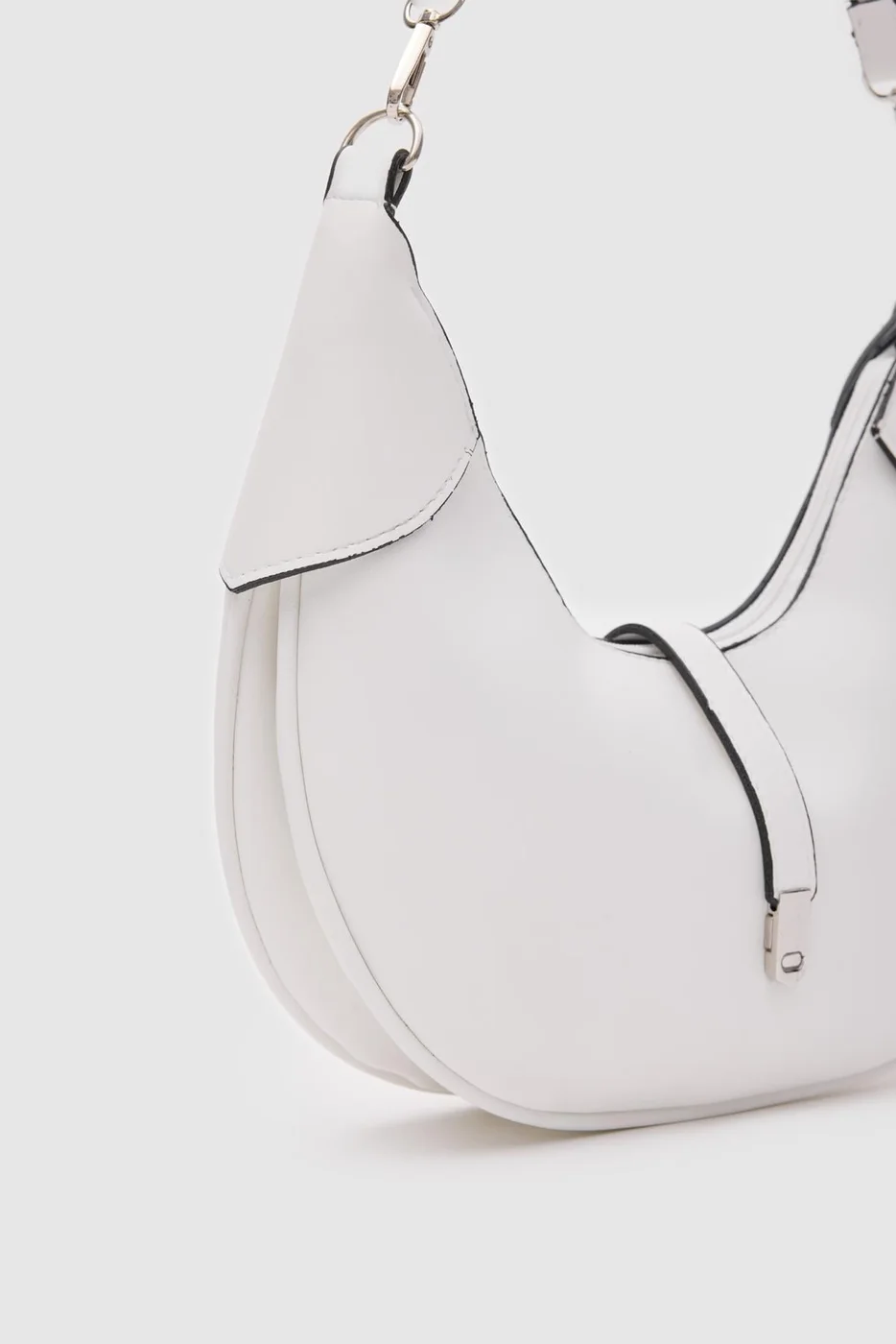 Faux leather baguette bag Faux leather baguette bag in white