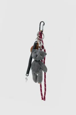 teddy bear and donut bag charm