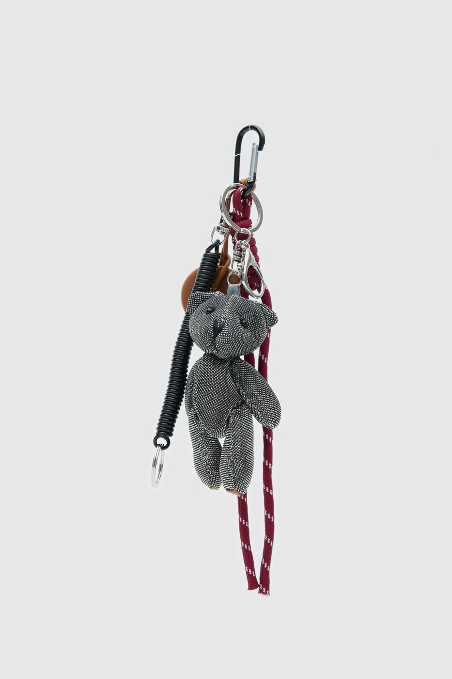 teddy bear and donut bag charm