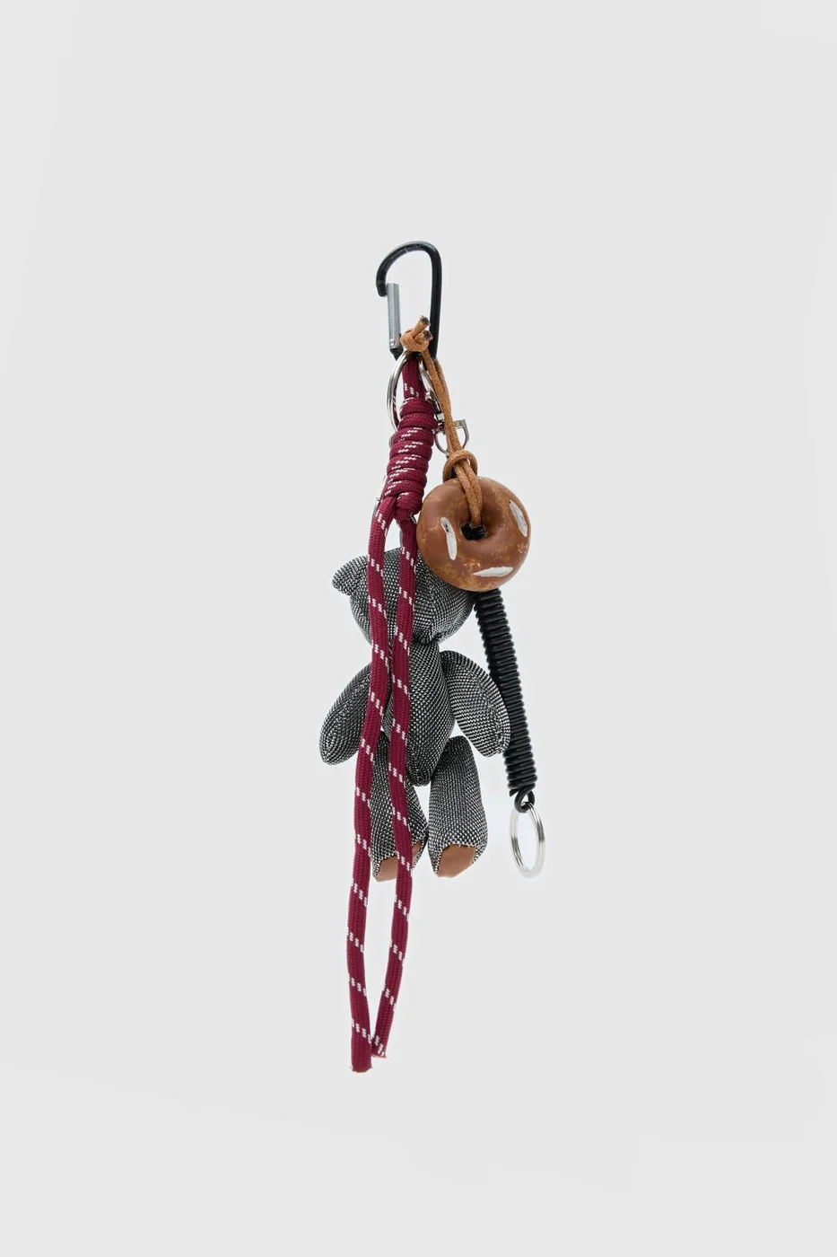 teddy bear and donut bag charm