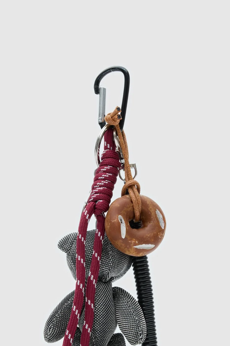 teddy bear and donut bag charm