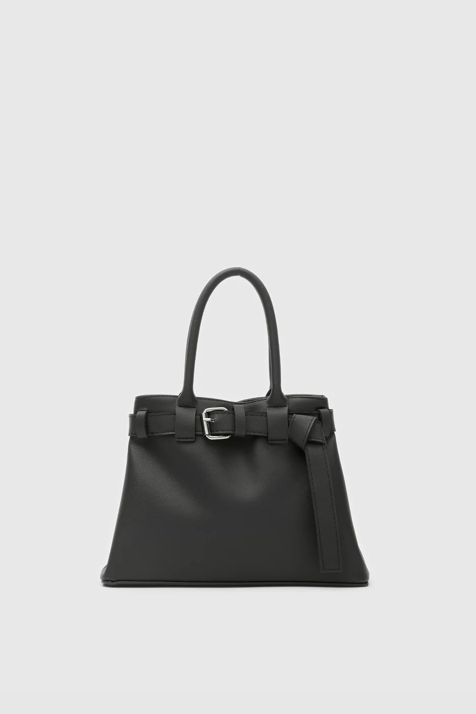 Faux leather shoulder bag