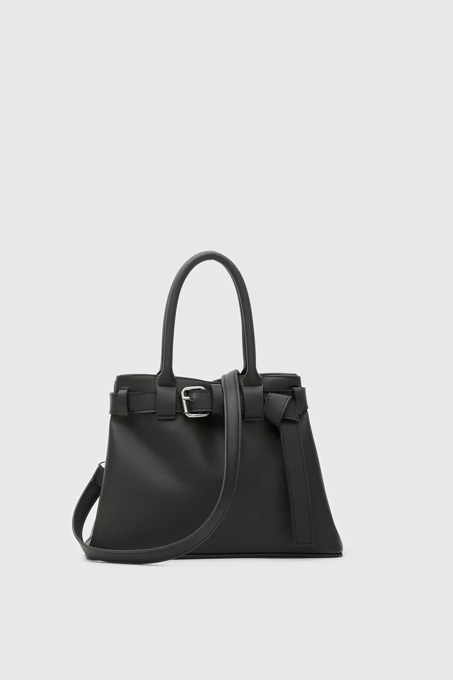 Faux leather shoulder bag