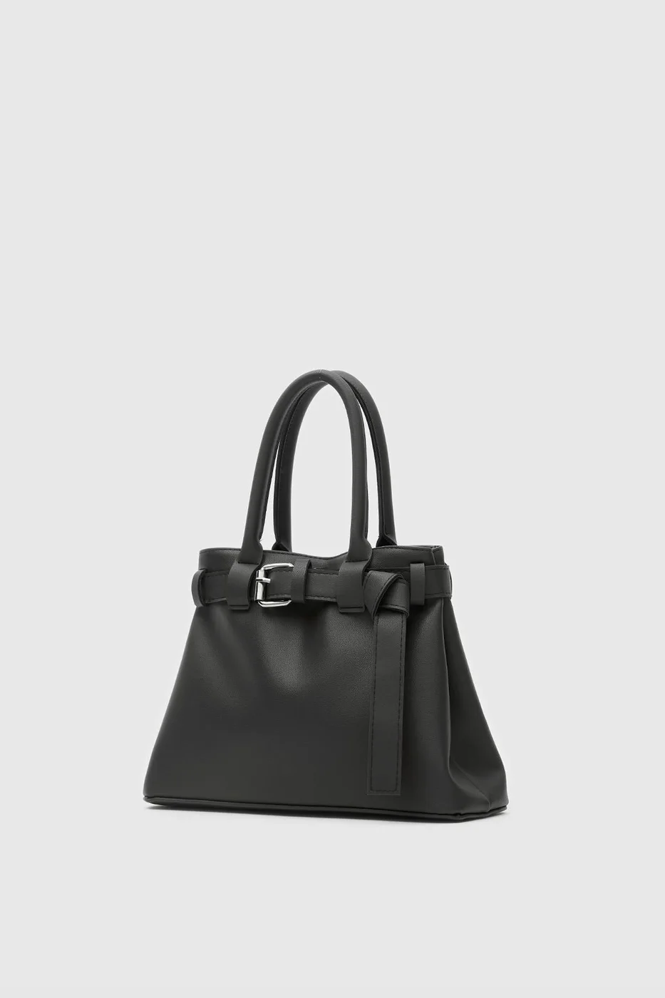 Faux leather shoulder bag