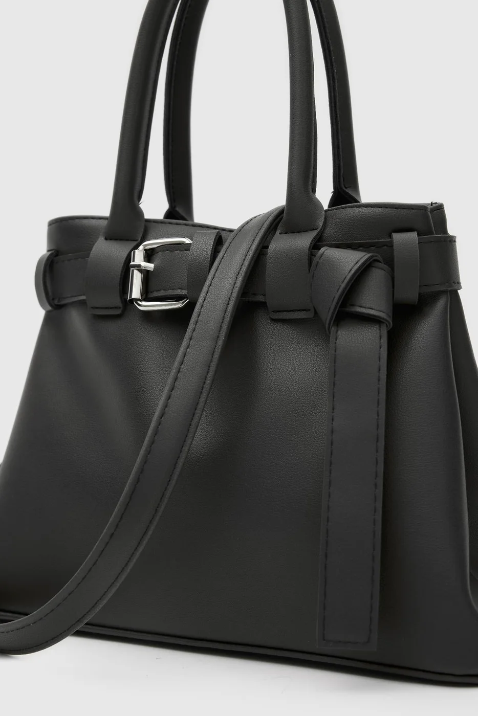 Faux leather shoulder bag