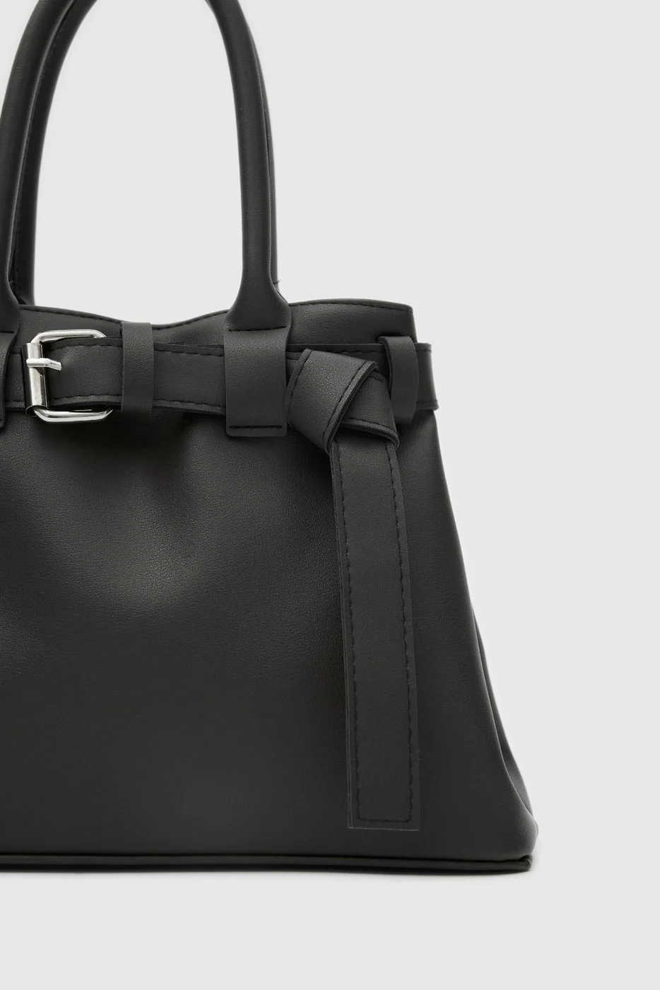 Faux leather shoulder bag