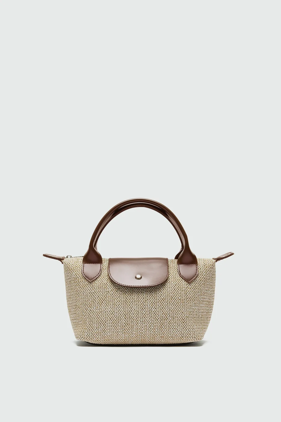 Faux leather shoulder bag for women in tan