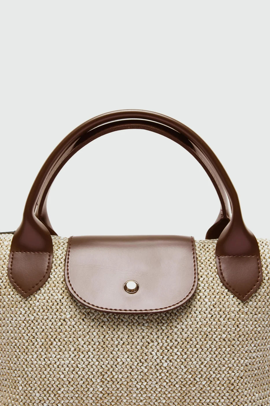 Faux leather shoulder bag for women in tan