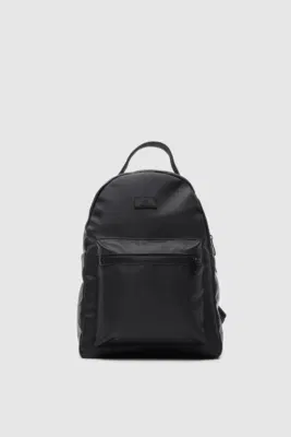 Faux leather backpack for women in black