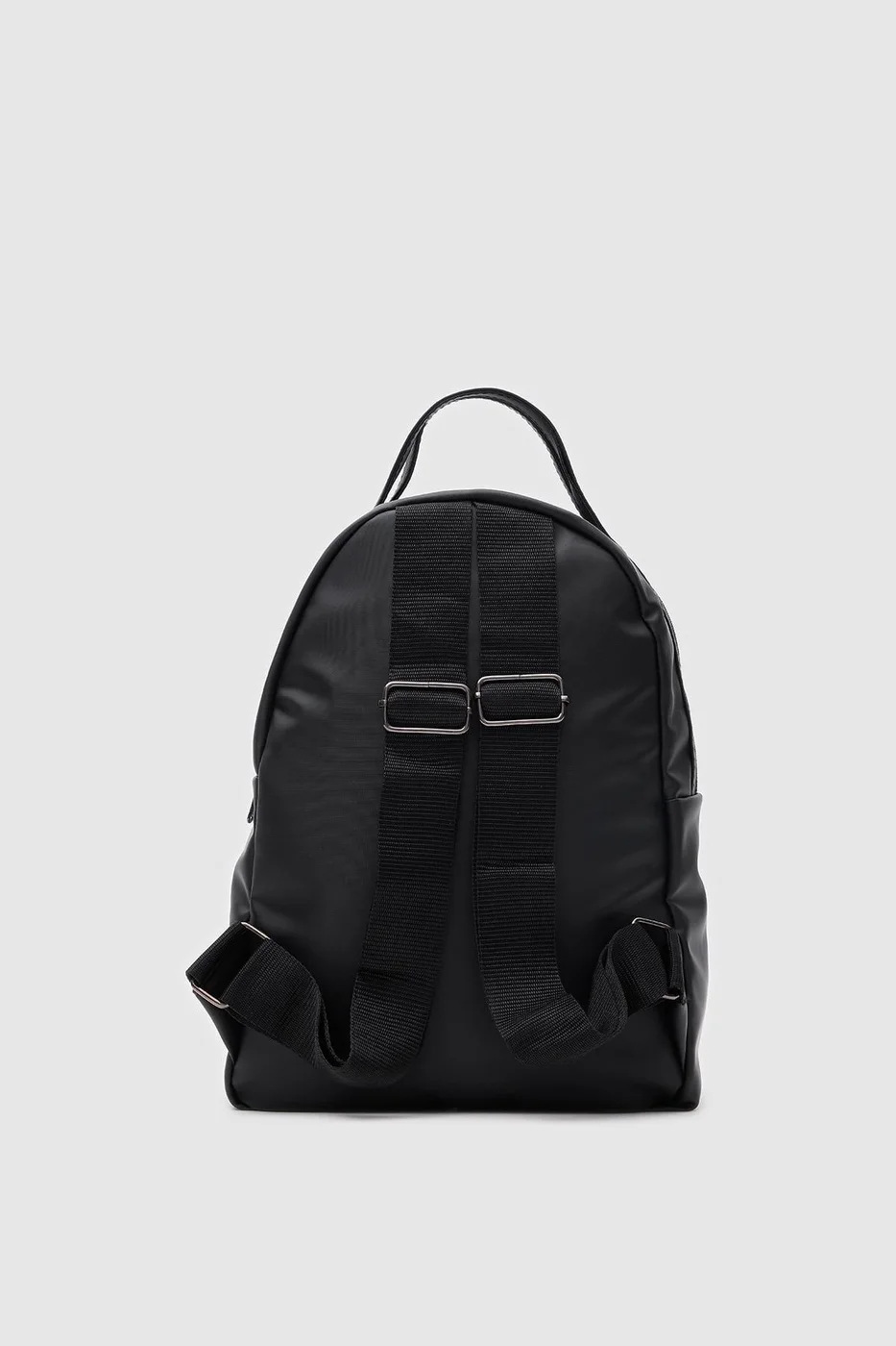 Faux leather backpack for women in black