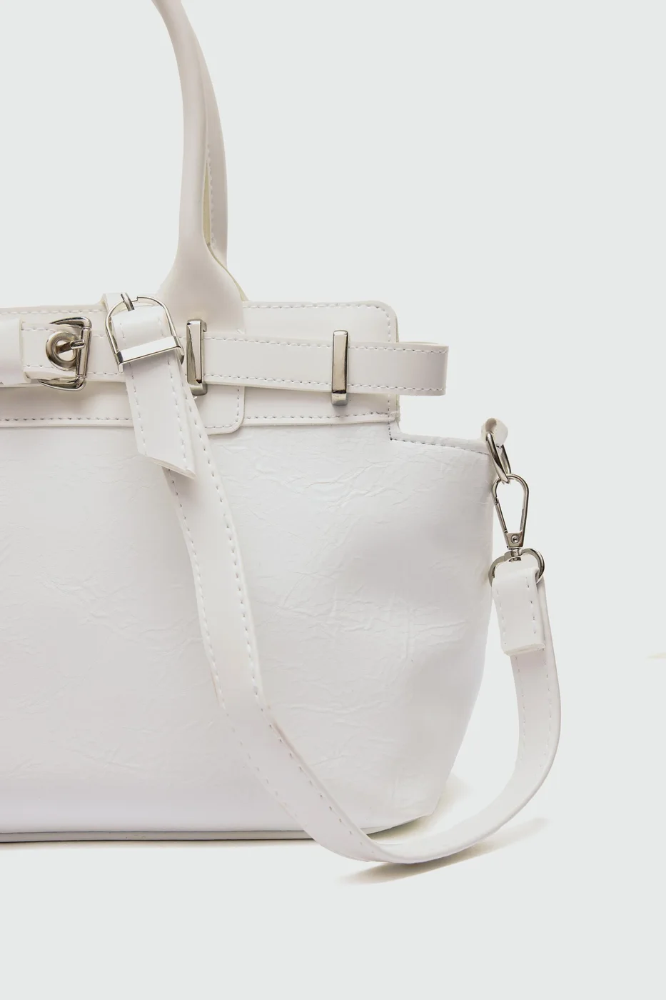 Faux leather shoulder bag Faux leather shoulder bag in cream