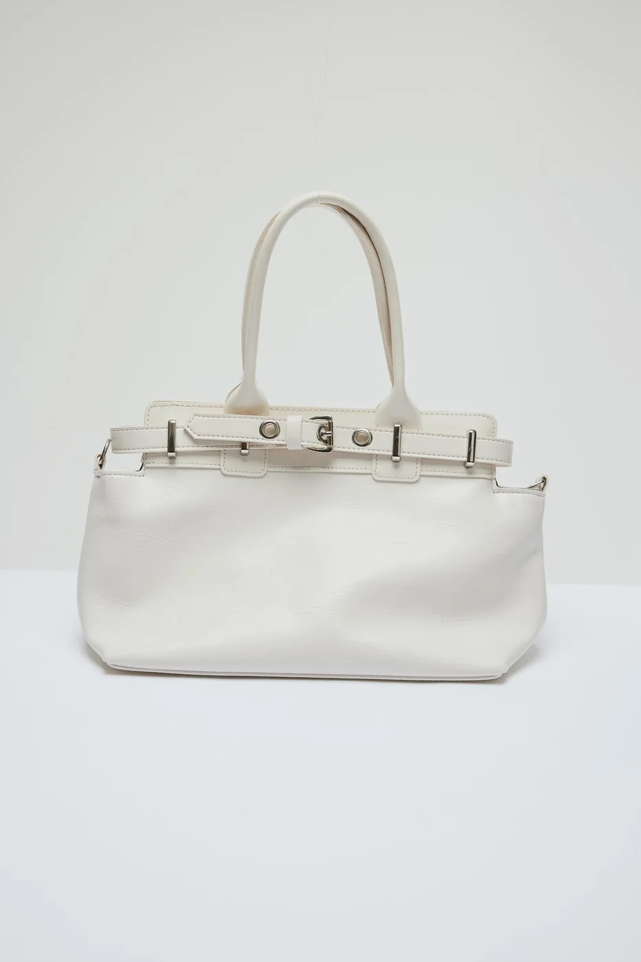 Faux leather shoulder bag Faux leather shoulder bag in cream