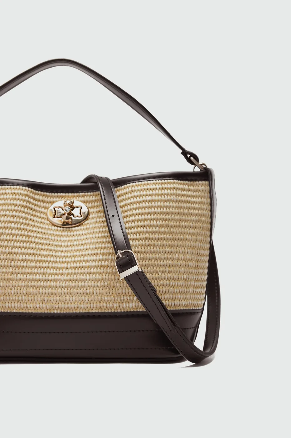 Faux Leather Shoulder Bag Faux Leather Shoulder Bag in brown