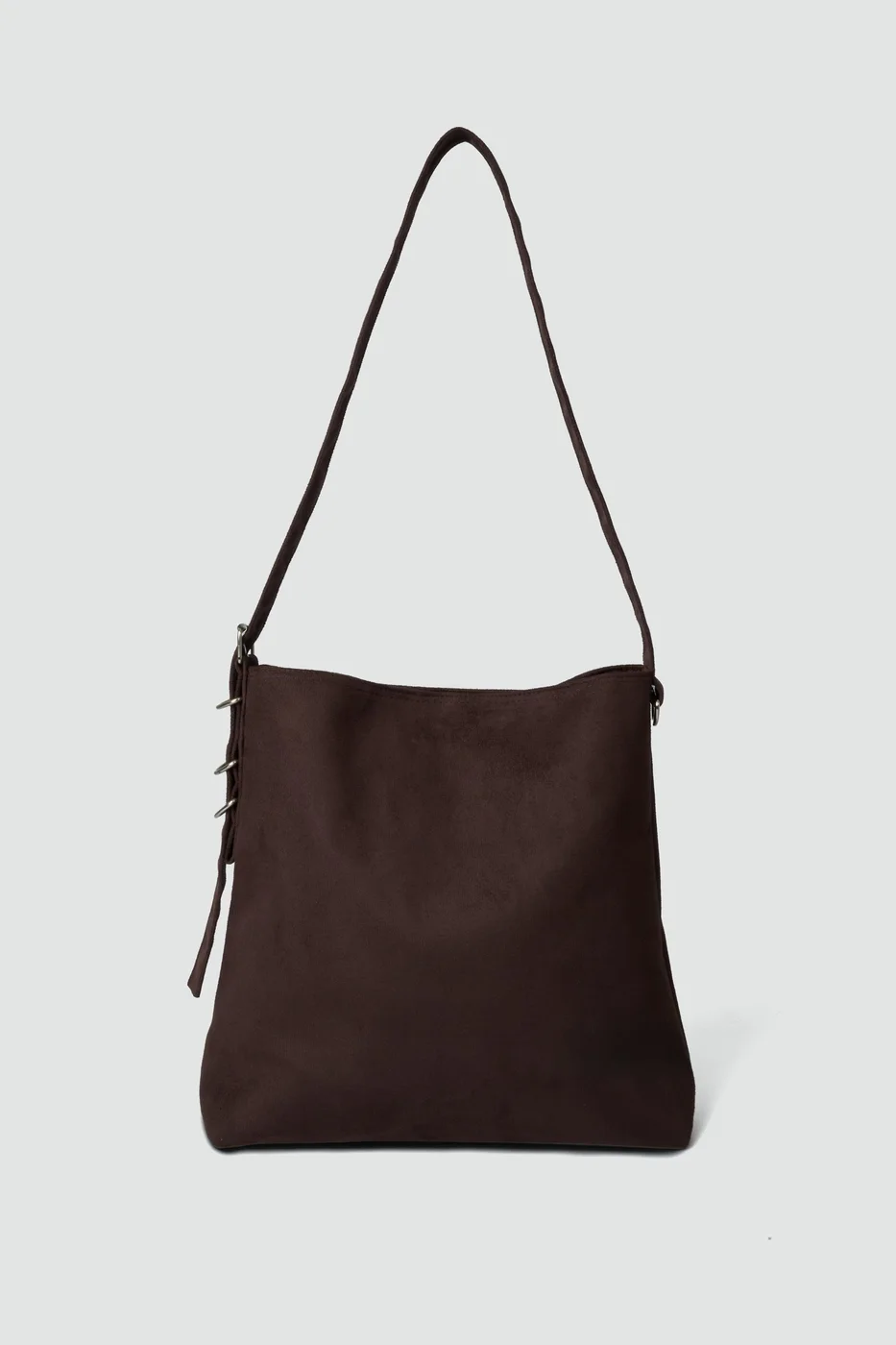 faux suede shoulder bag faux suede shoulder bag in brown