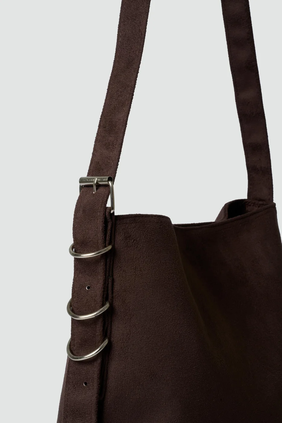 faux suede shoulder bag faux suede shoulder bag in brown