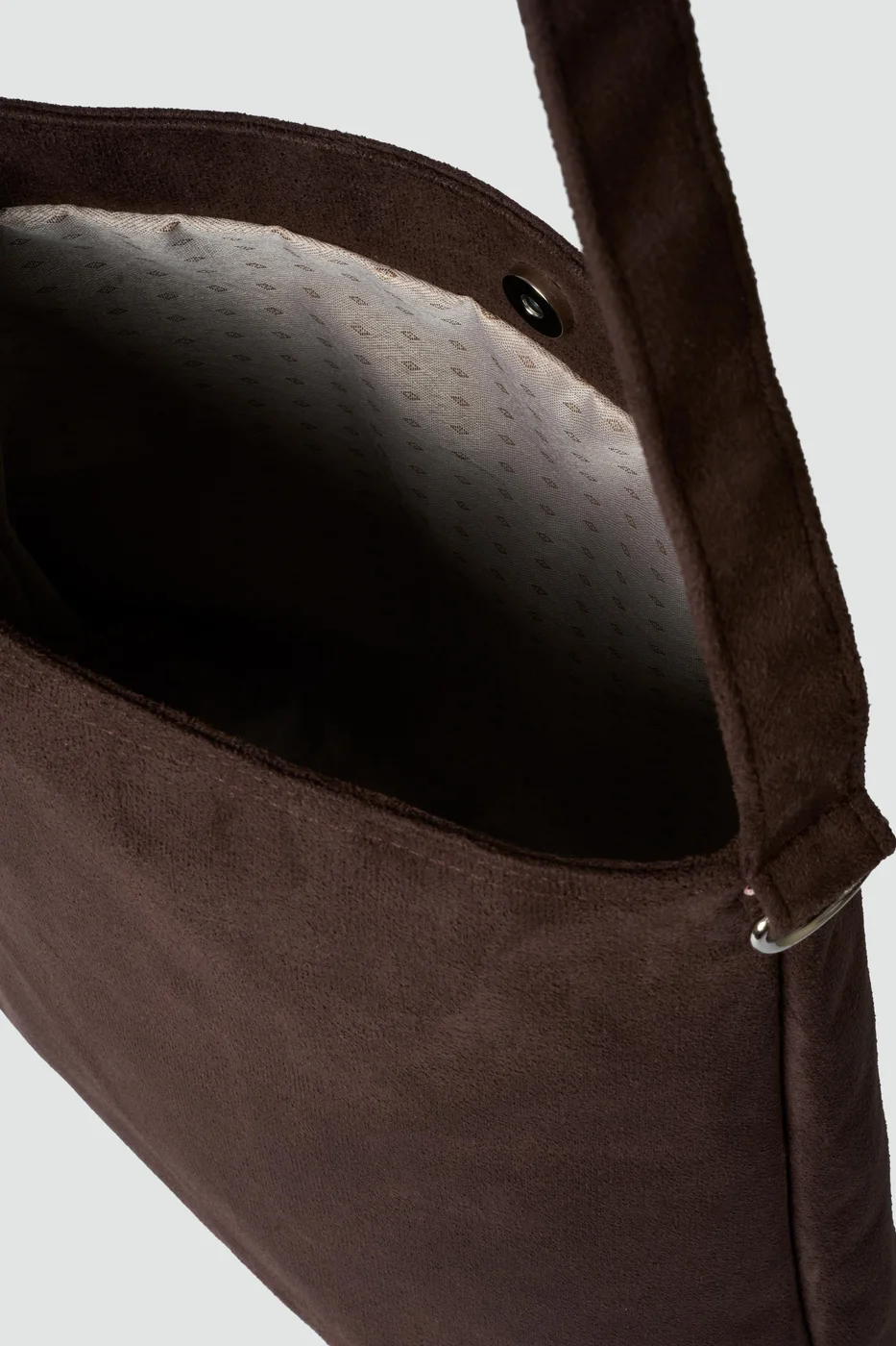 faux suede shoulder bag faux suede shoulder bag in brown