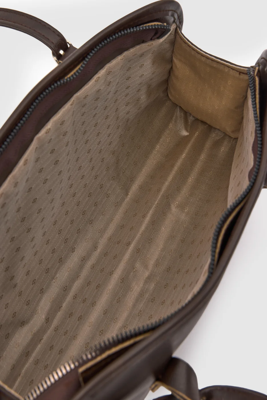 faux leather baguette bag in dark brown