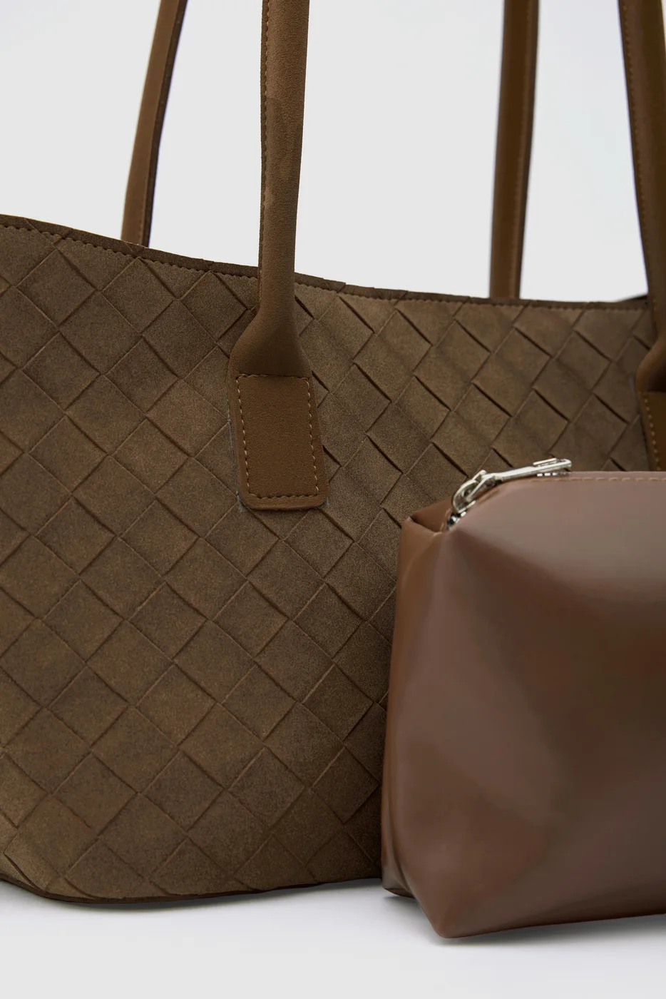 faux suede shoulder bag faux suede shoulder bag in tan