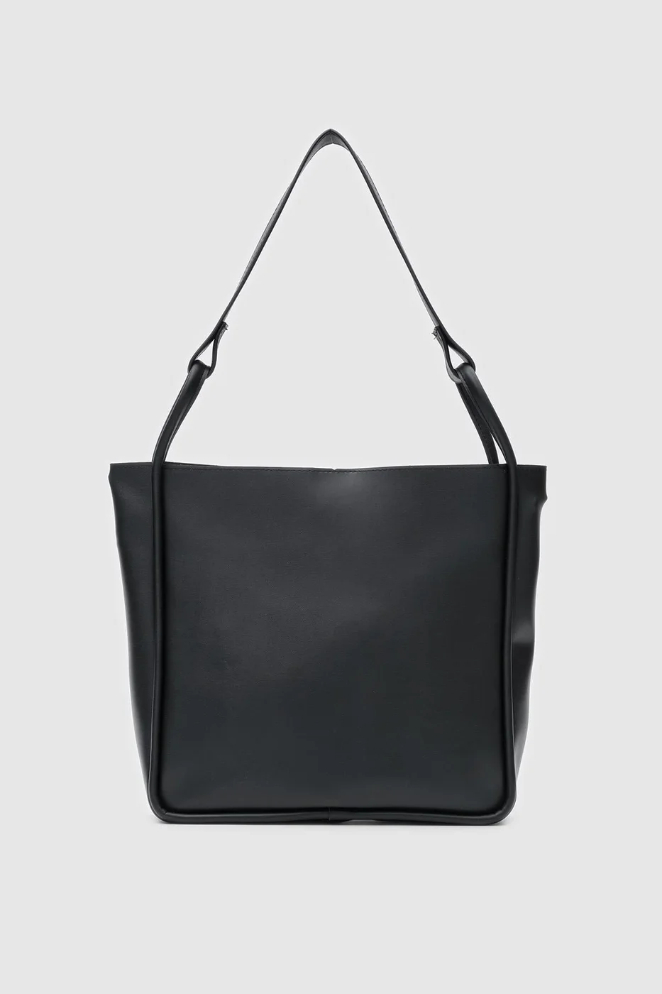 faux leather shoulder bag